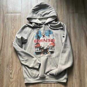 Eminem Men's Gray Graphic Hoodie